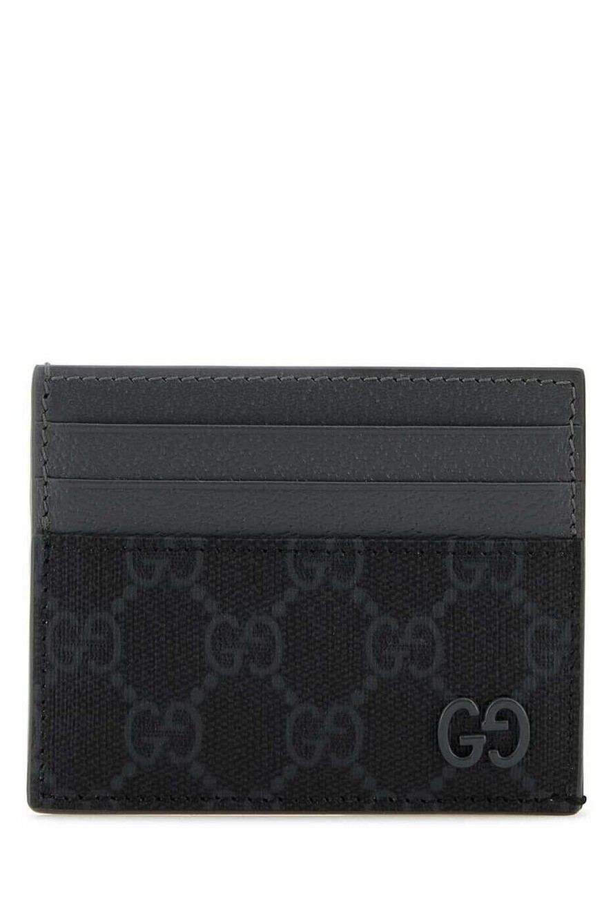 Gucci Card Holder Wallet Multicolor Wallets Holders Leather Black